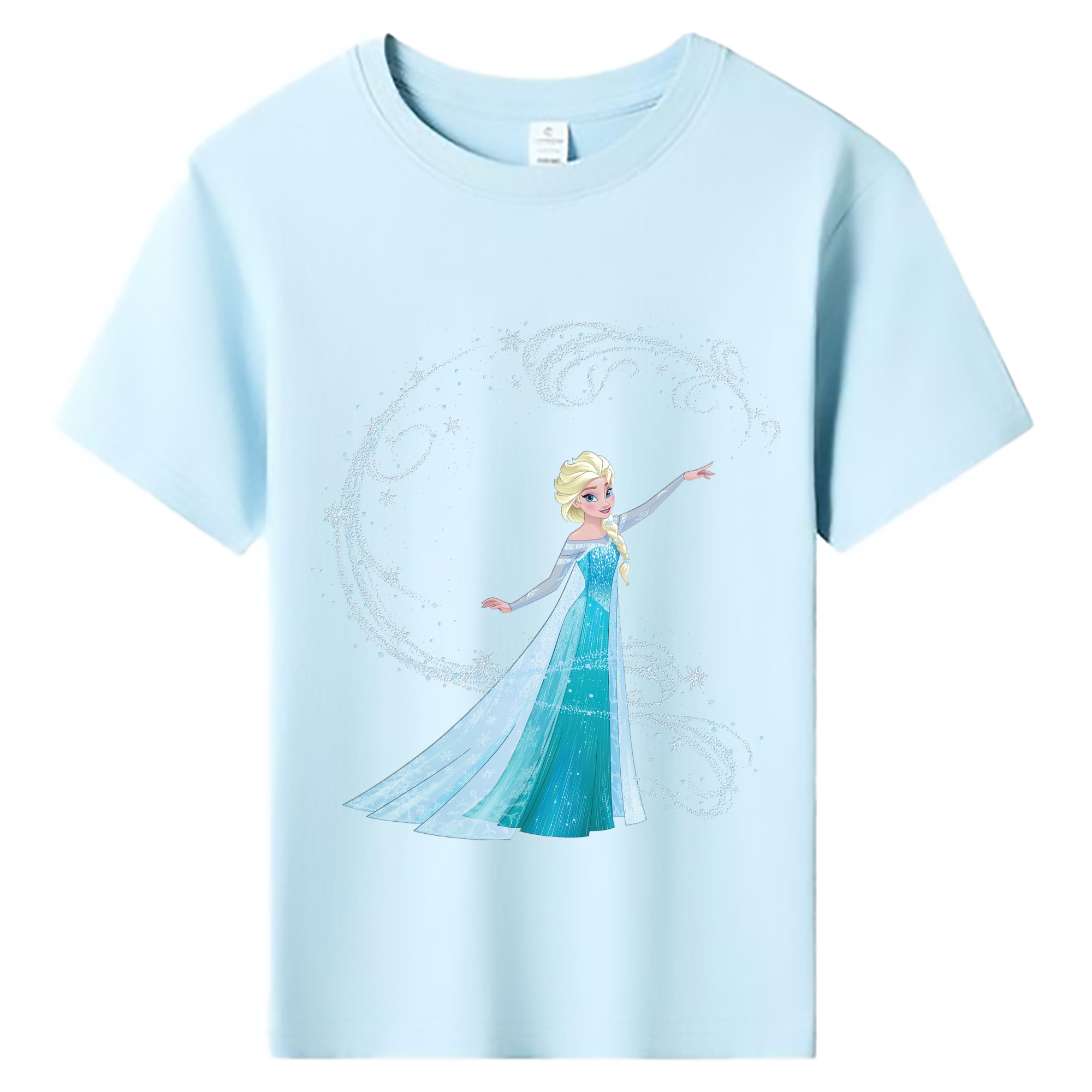 （画像用） アナと雪の女王 アンナ エルサ Frozen Anna Elsa 綿100％キッズTシャツ（フロントプリント）